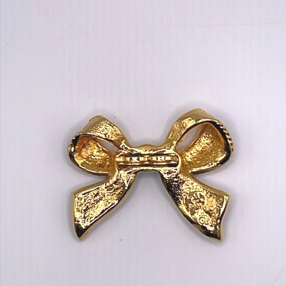 KJL for Avon Vintage Signed Black Enamel Gold Tone Bolo Slide Necklace Enhancer - Picture 2 of 6